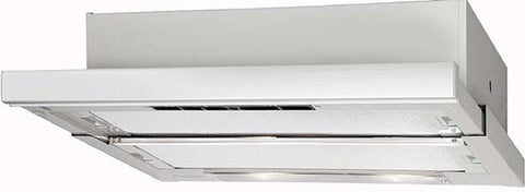 Artusi 60cm Slideout Rangehood - 600m³/h, 3 Fan Speeds - Stainless Steel Facia, Halogen Lighting - ASO620X