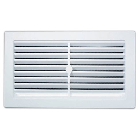 Haron 245 x 145mm White Plastic Snap In Wall Vent with Mesh Backing