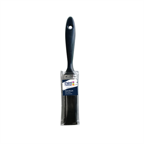 Paint Partner Synthetic Flat Paint Brush 25mm - Tin Ferrule, Plastic Handle