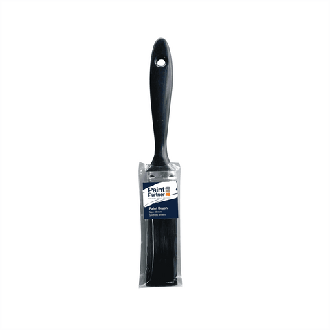 Paint Partner Synthetic Flat Paint Brush 25mm - Tin Ferrule, Plastic Handle