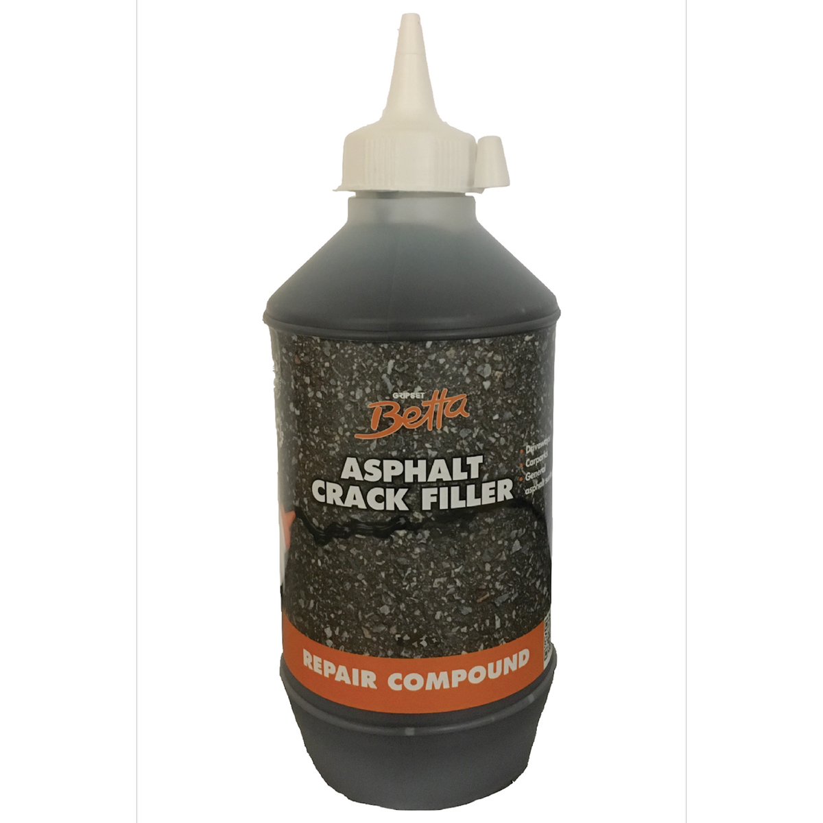 Gripset Betta 1L Asphalt Crack Filler, Black Liquid Sealer