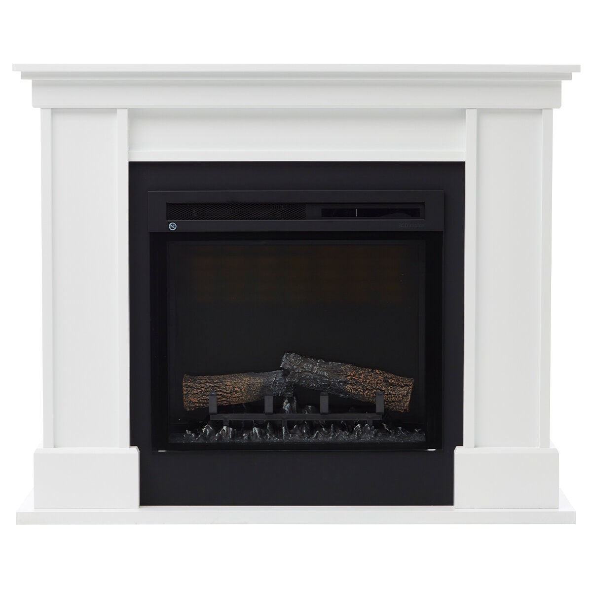 Dimplex Liberty 1.5kW Electric Fireplace - White, Optiflame LED Log Effect, 2 Fan Speeds - LBY15-AU