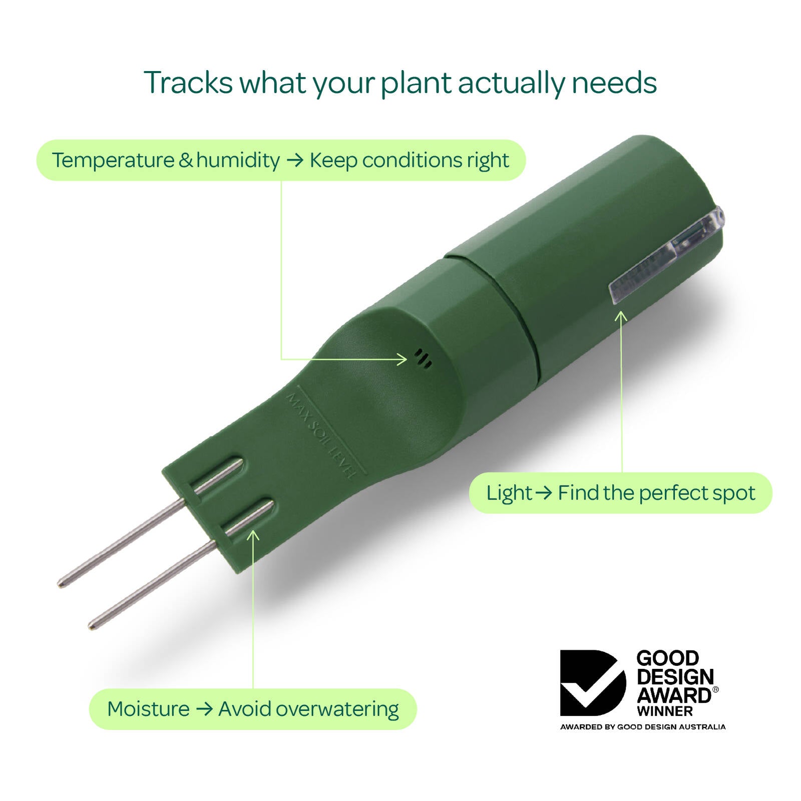 Willow Smart Indoor Plant Sensor Starter Pack Moss