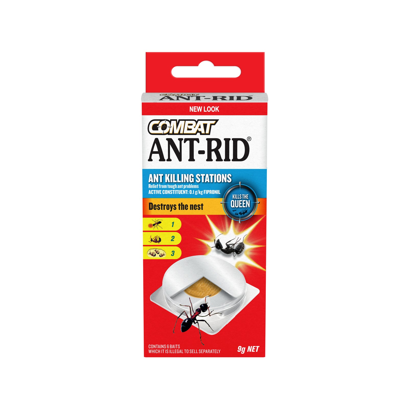 Combat Ant-Rid 1.5g Ant Bait, Indoor Fipronil - 6 Pack