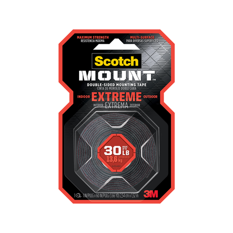 Scotch Extreme Double Sided Mounting Tape 2.5cm x 1.5m Maximum Strength - SuperSaverAU - view 1