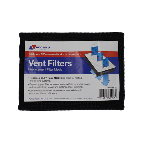 Accord 1050 x 700mm Plastic Vent Replacement Filter