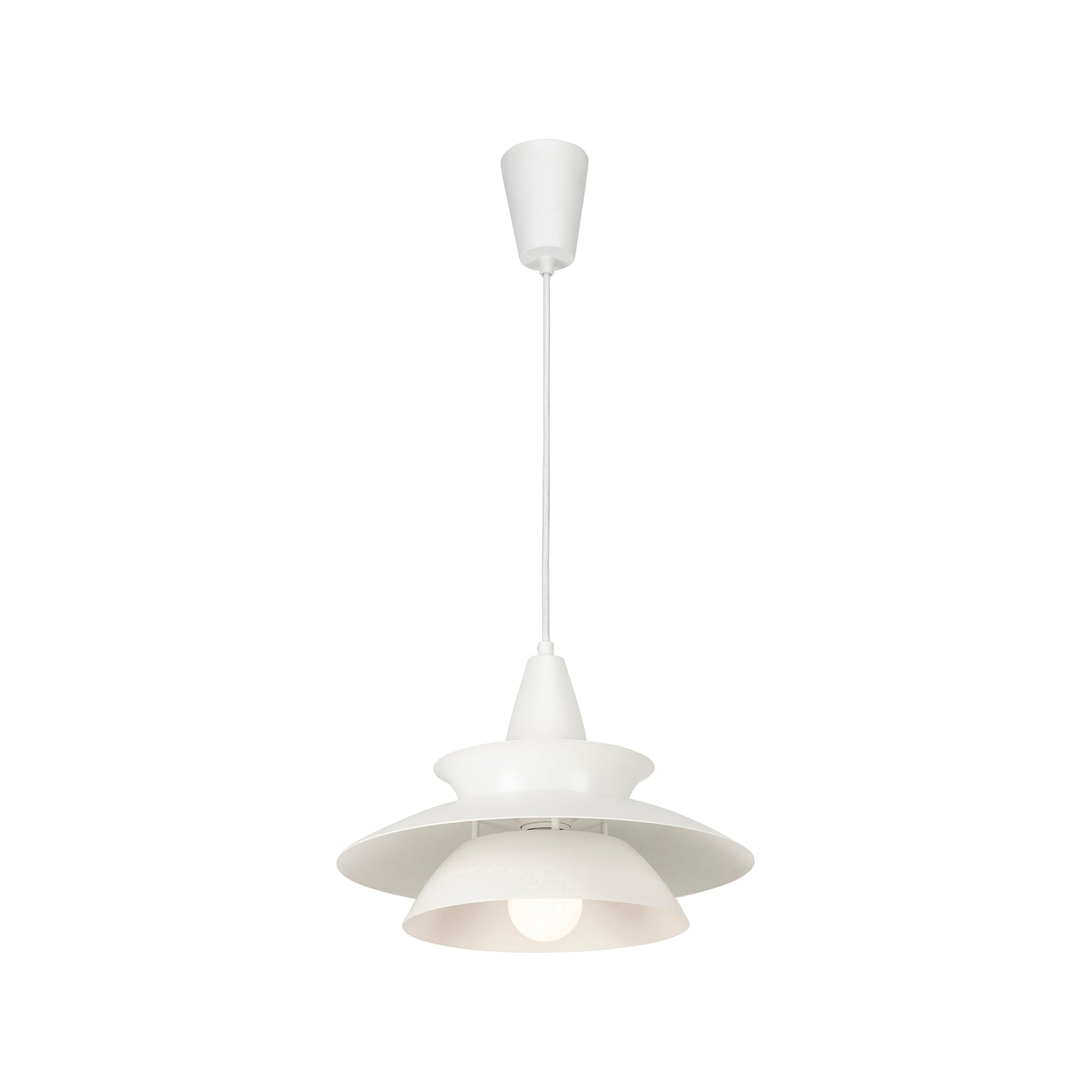 Brilliant Atomic DIY Metal Pendant Light 34cm White Matte E27 22054/05