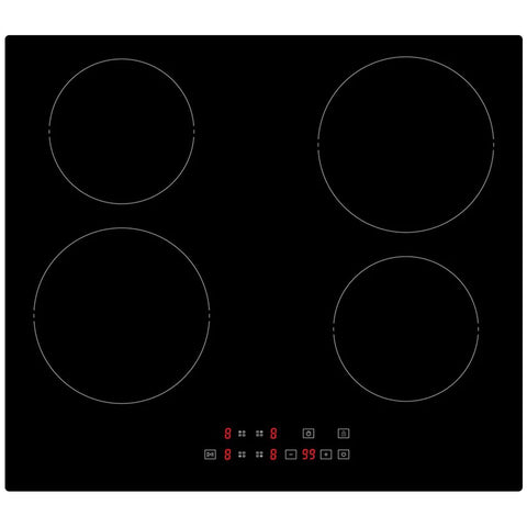 Whirlpool 60cm 4 Zone Ceramic Cooktop - Black, Touch Control, Stop and Go, Child Lock - WRT6140AUS