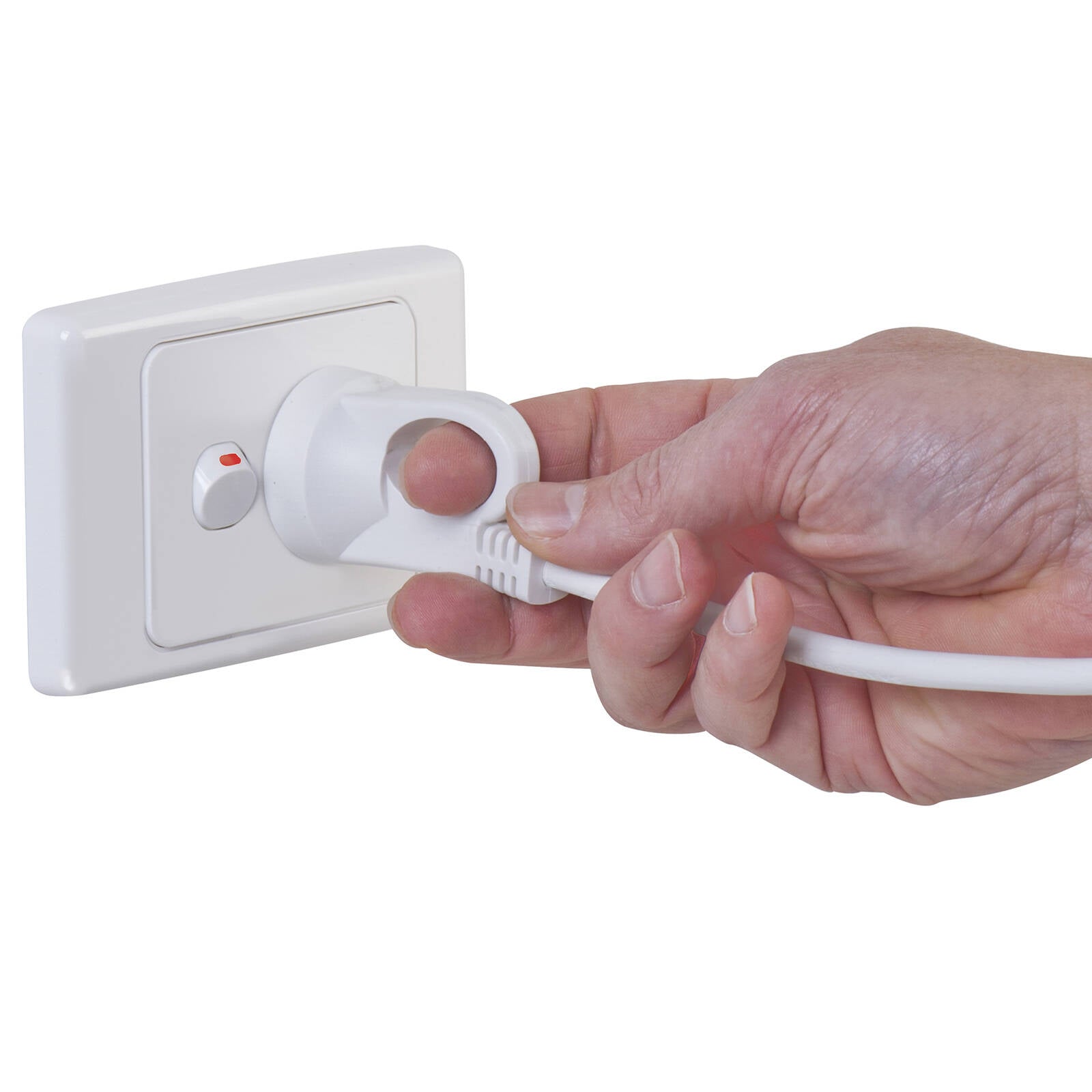 Arlec 5m White Ring Pull Extension Lead 10A 240V PVC Indoor