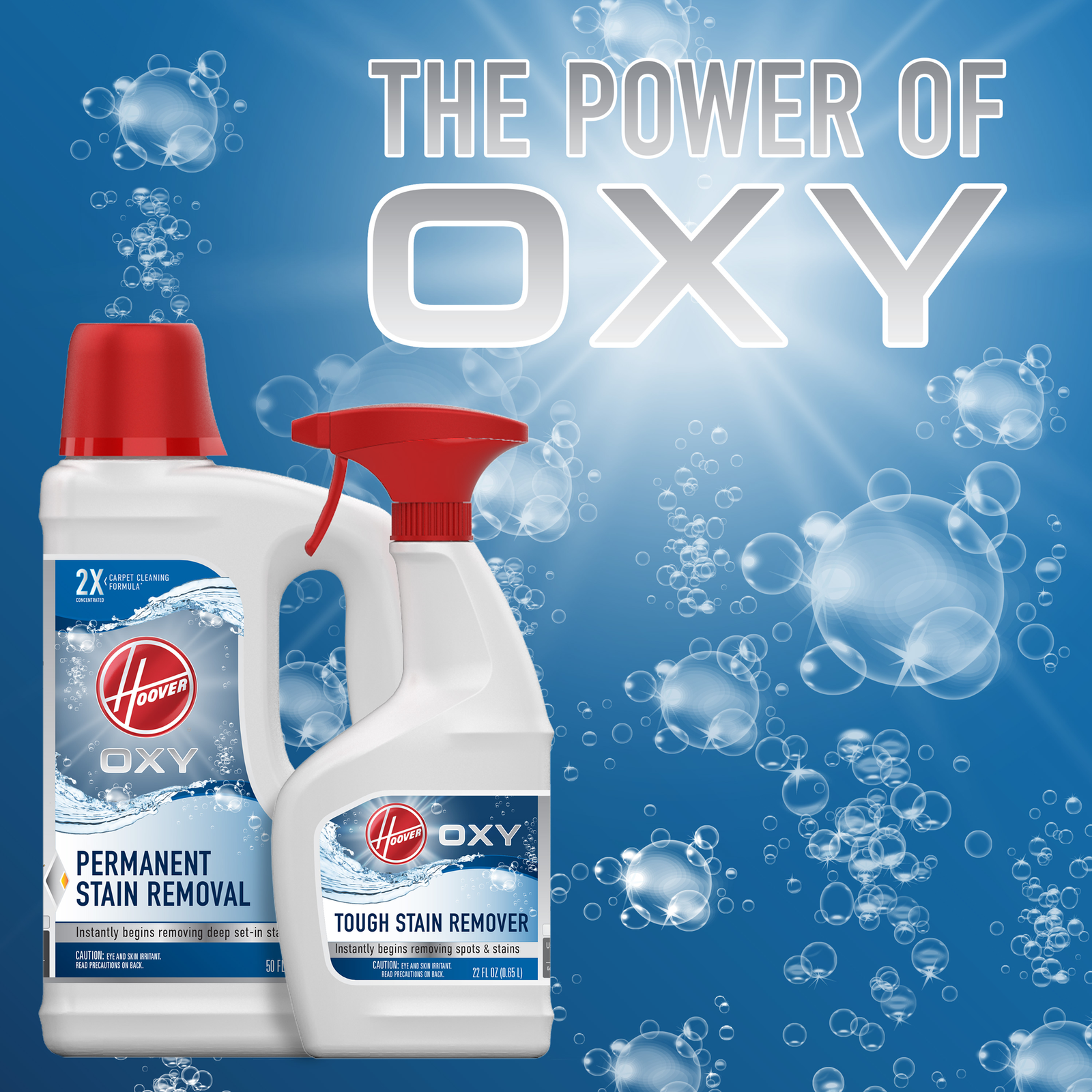Hoover Oxy Tough Stain Remover 650ml for Carpet & Rug Spot Cleaning