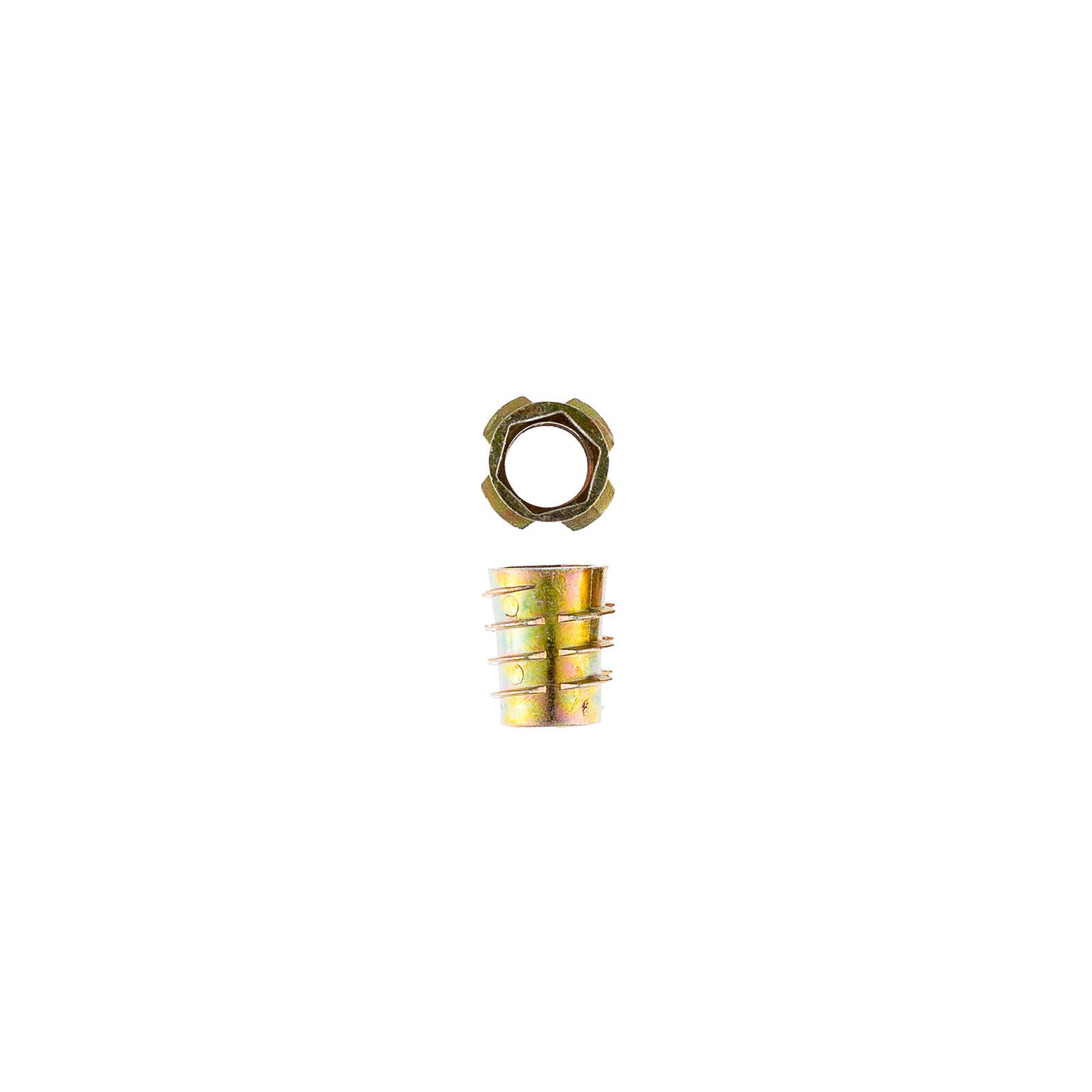 Taskmaster M8 x 15mm Electro Brass Curved Insert Nuts 10 Pack