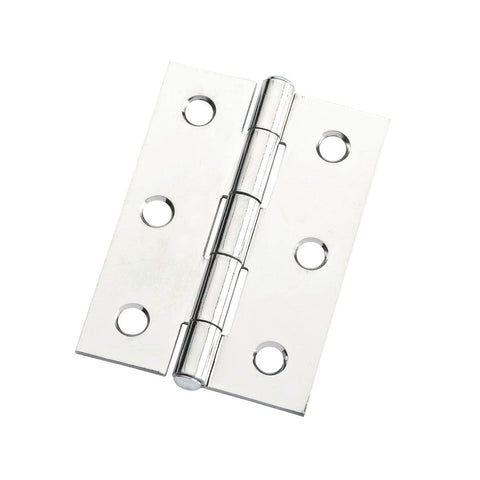 Lane Polished Chrome Fixed Pin Durasmooth Butt Hinge 70x50x1.6mm - SuperSaverAU - view 1