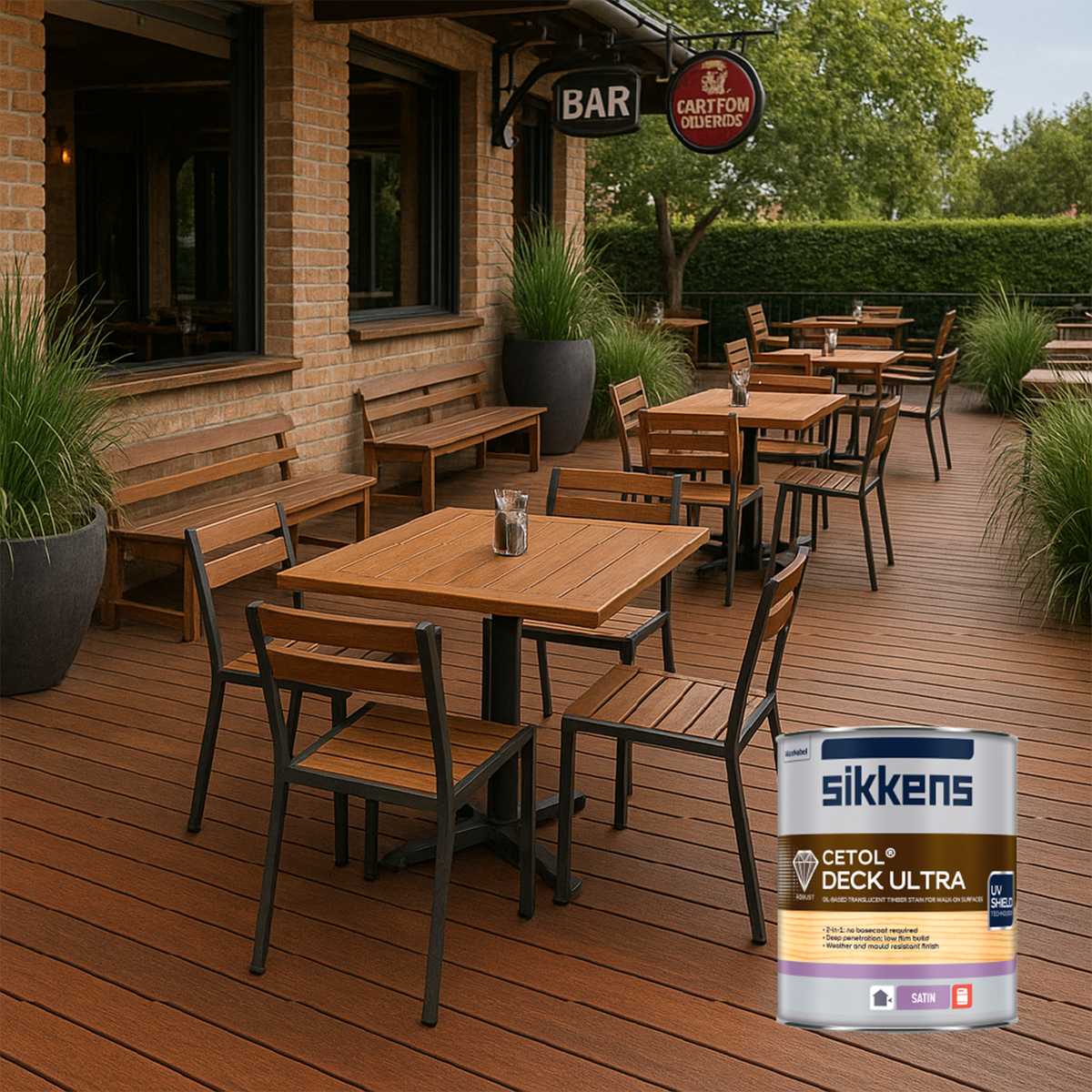 Sikkens Natural Cetol Deck Ultra - 1L - Satin Finish - Weather Resistant - SuperSaverAU - view 5