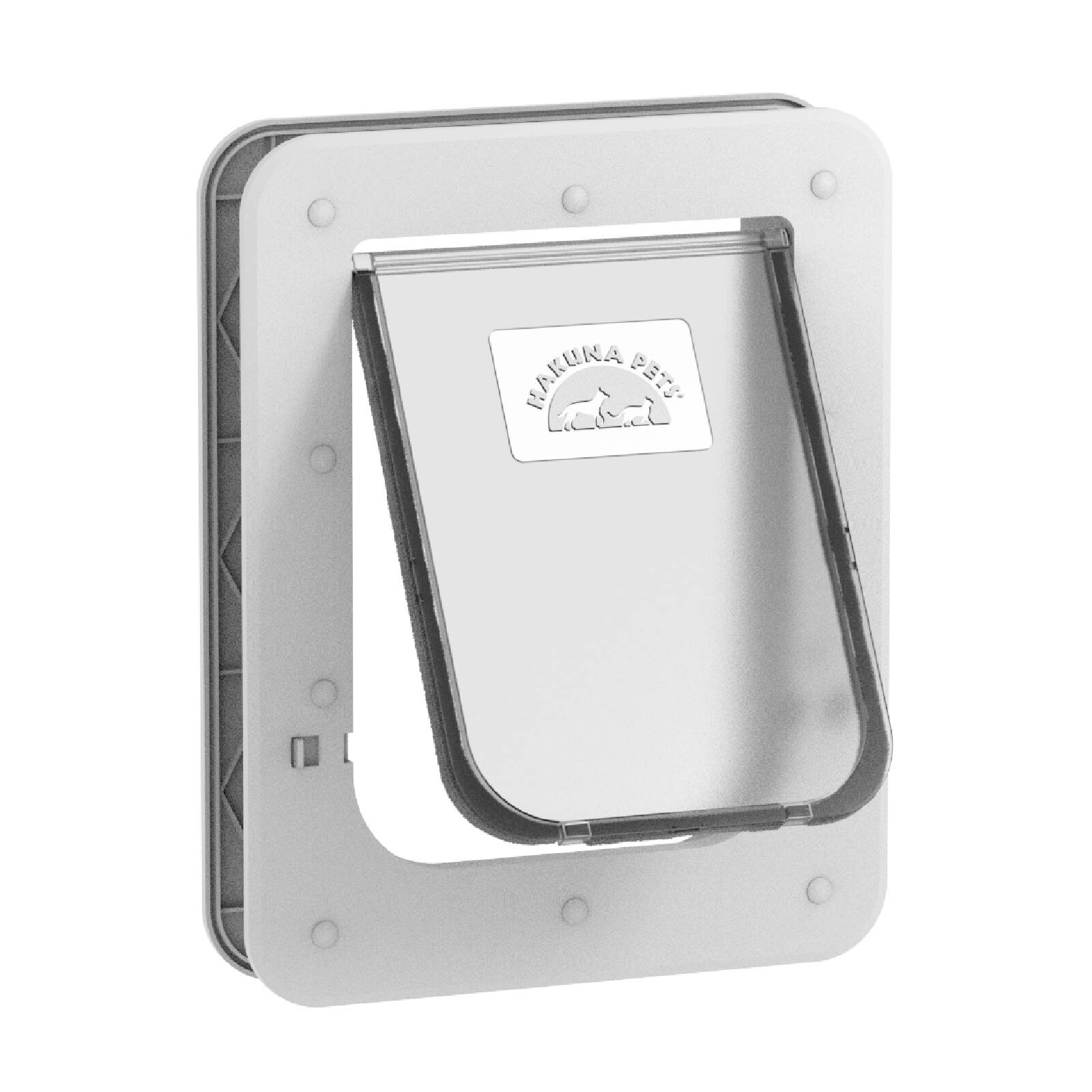 Hakuna Pets Small White Super Tough Lockable Pet Door 170mm