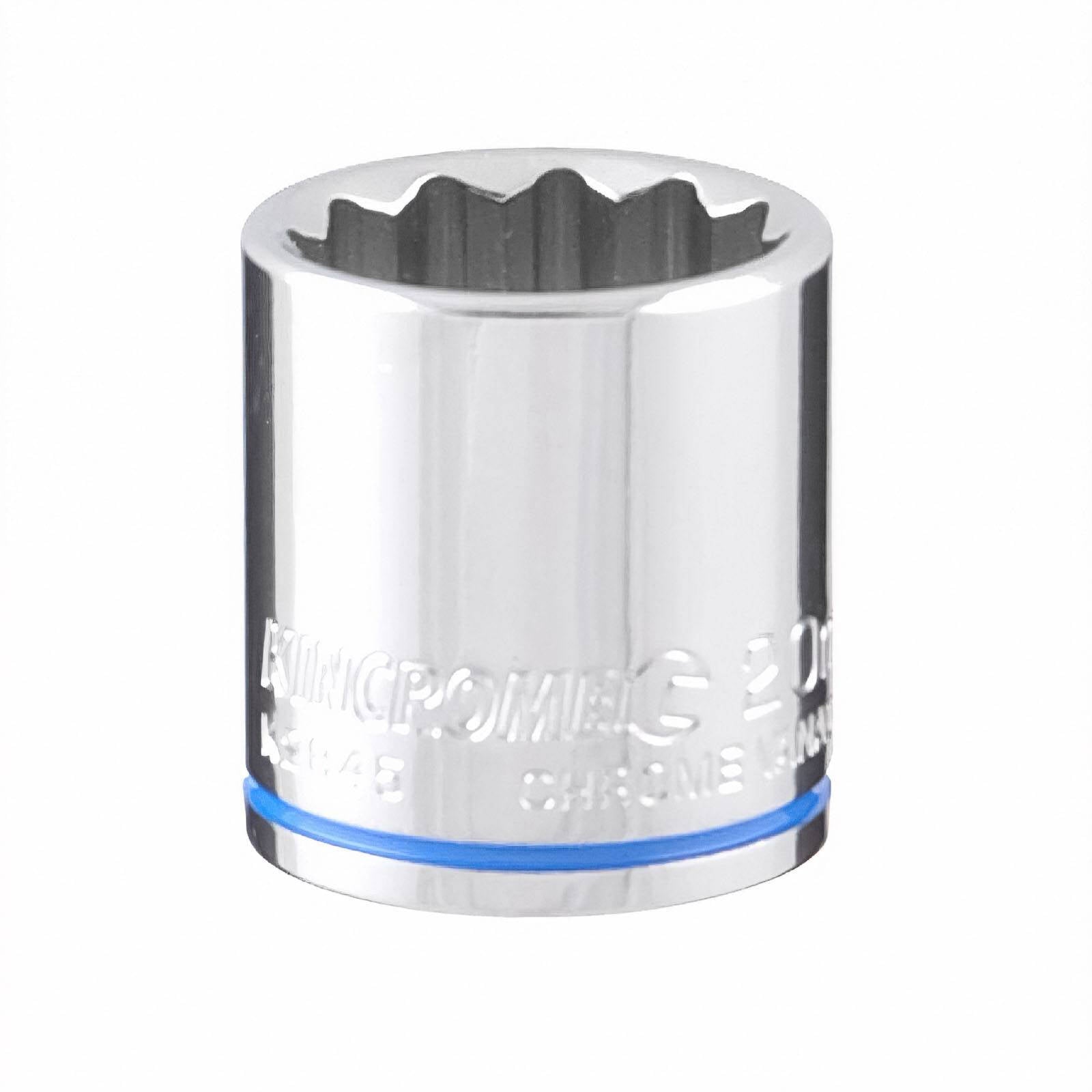 Kincrome 20mm 3/8" Drive Shallow Socket - 12 Point, Chrome Vanadium Steel