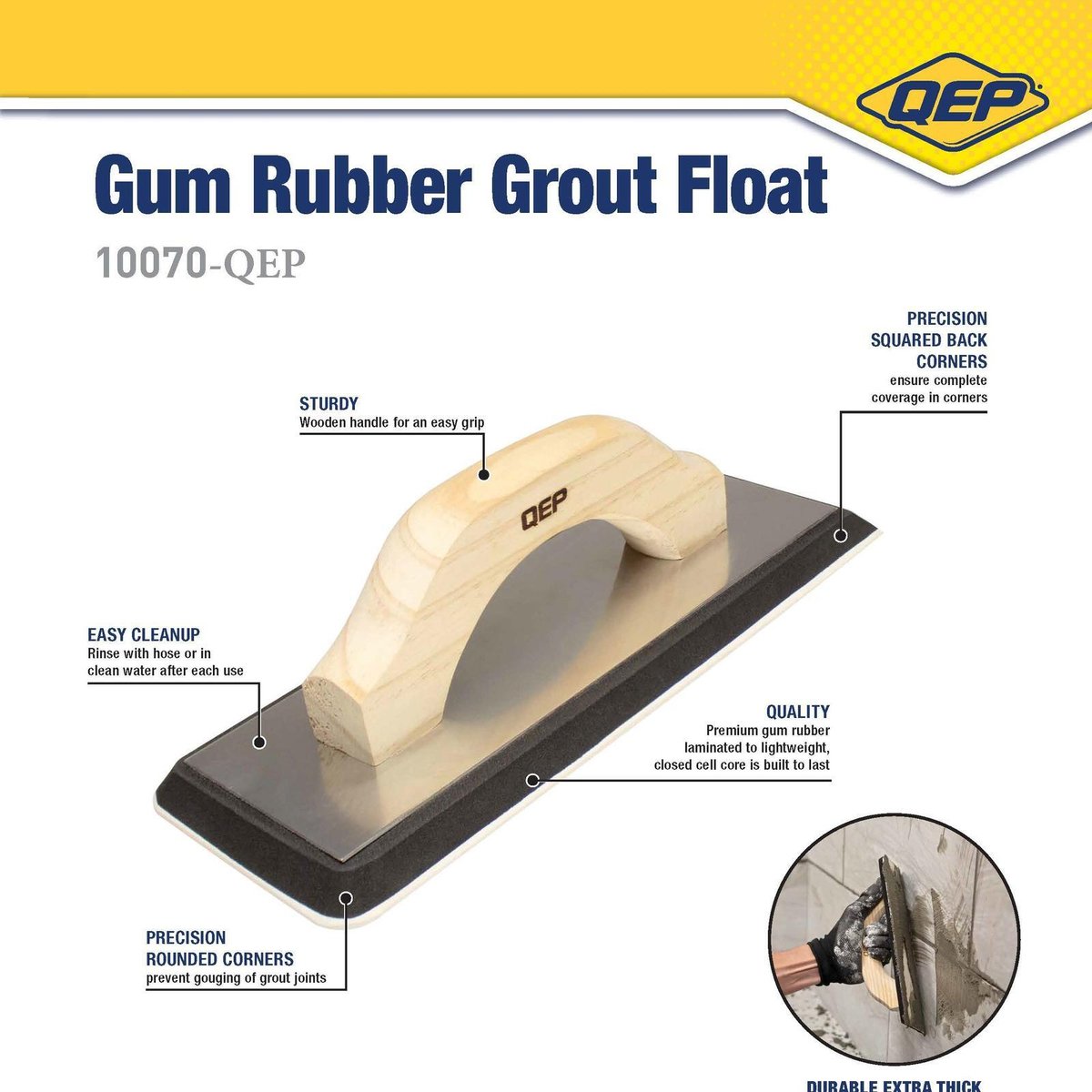 QEP 270 x 100mm Gum Rubber Grout Float