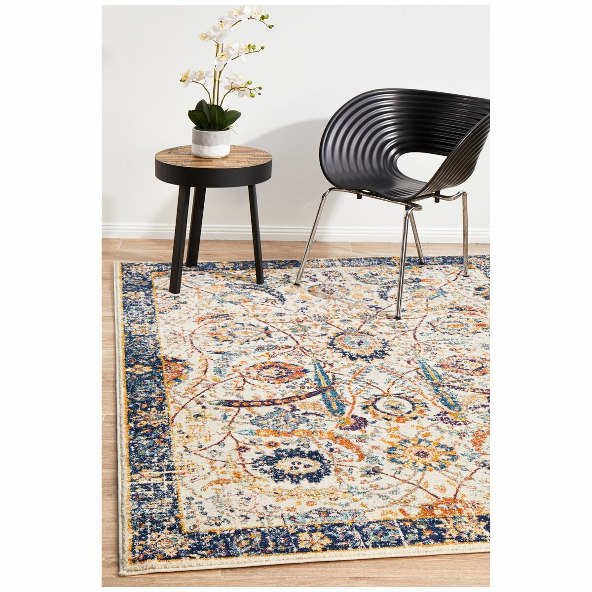 Rug Culture Evoke Extra Large Ivory Rug - Power Loomed Polypropylene, Persian Style - EVO255IVO400X300