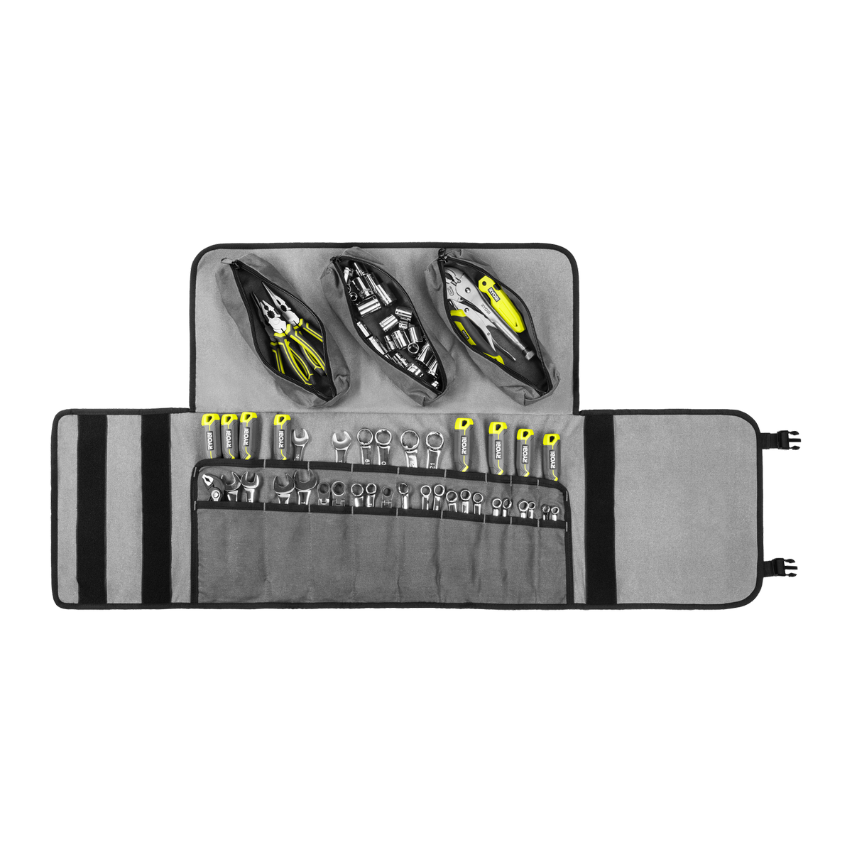 Ryobi Traxx Canvas Tool Roll with Zip Pockets