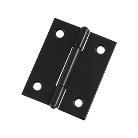 Lane 50mm Black Matte Fixed Pin Butt Hinge 2 Pack Steel
