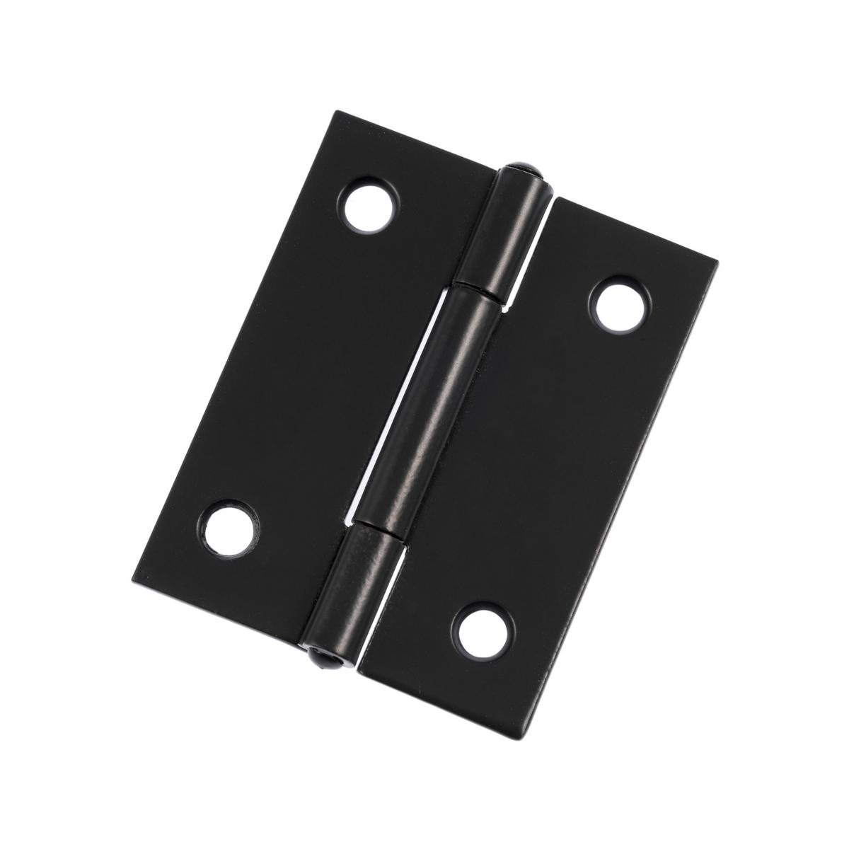 Lane 50mm Black Matte Fixed Pin Butt Hinge 2 Pack Steel
