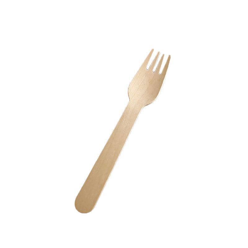 Eco-Friendly Wooden Disposable Forks, Pack of 1000 - 16 cm Fork