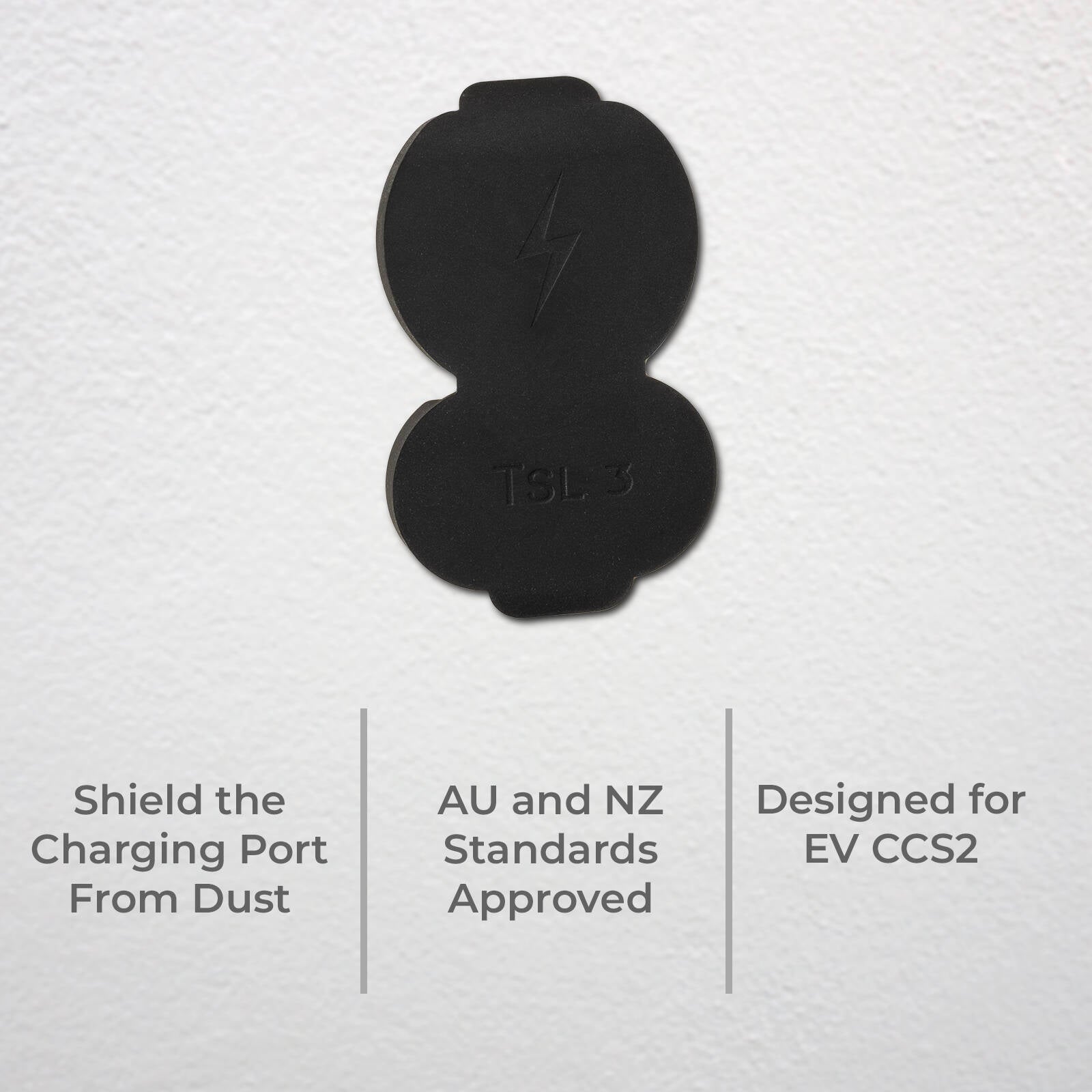 DETA EV Charger Plug Lid EVCM87 - Black Silicone Waterproof Cover