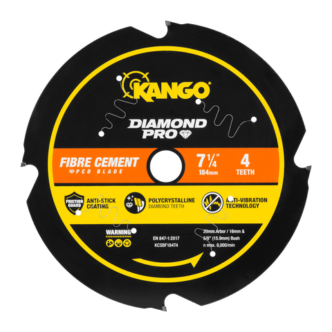 Kango 184mm 4T Diamond Pro Fibre Cement Circular Saw Blade