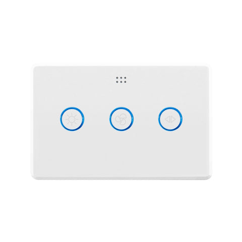 DETA Grid Connect Smart Fan Speed Controller with Touch Light Switch, Gloss White 6914HA