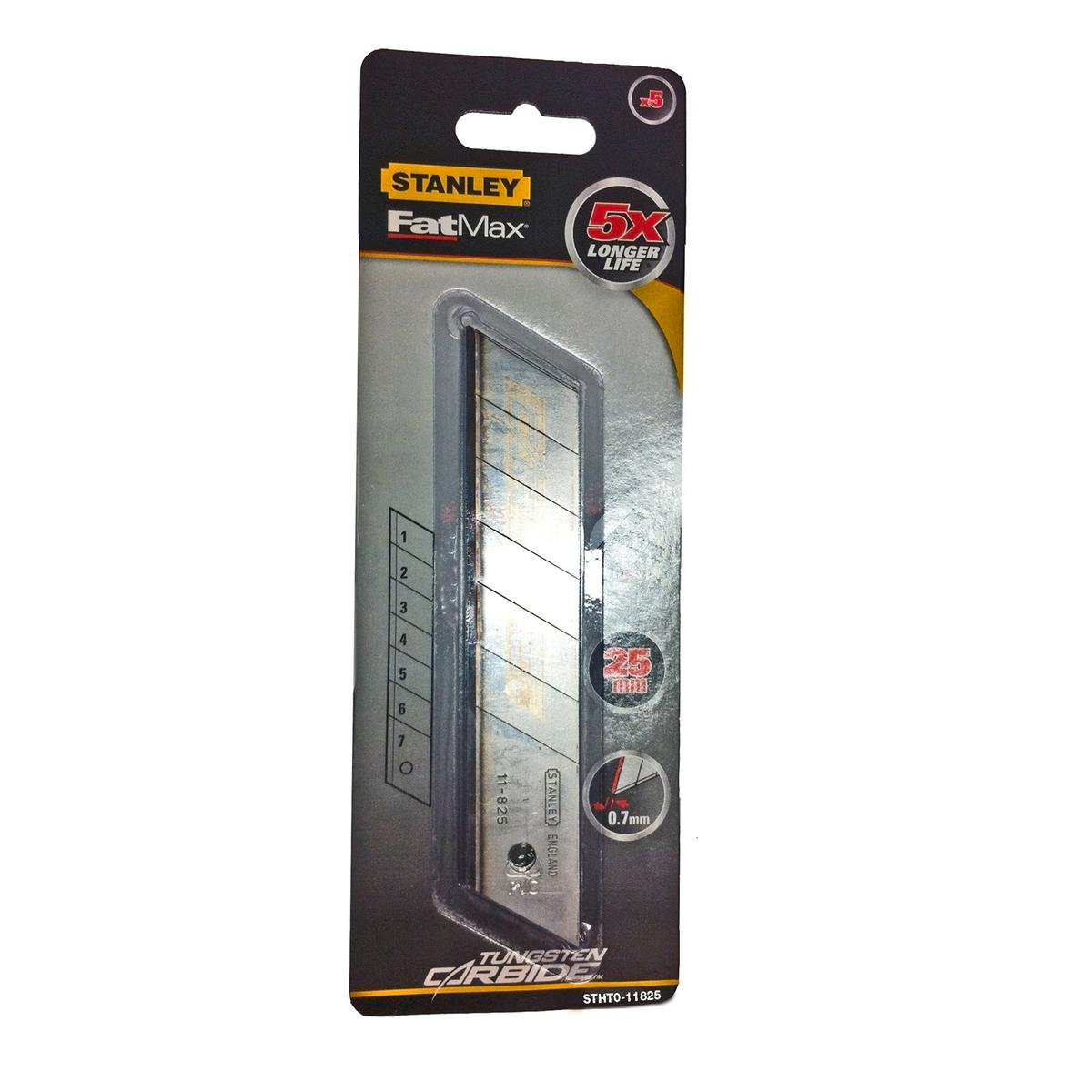 Stanley FatMax 25mm Carbide Snap-Off Knife Blades 5 Pack