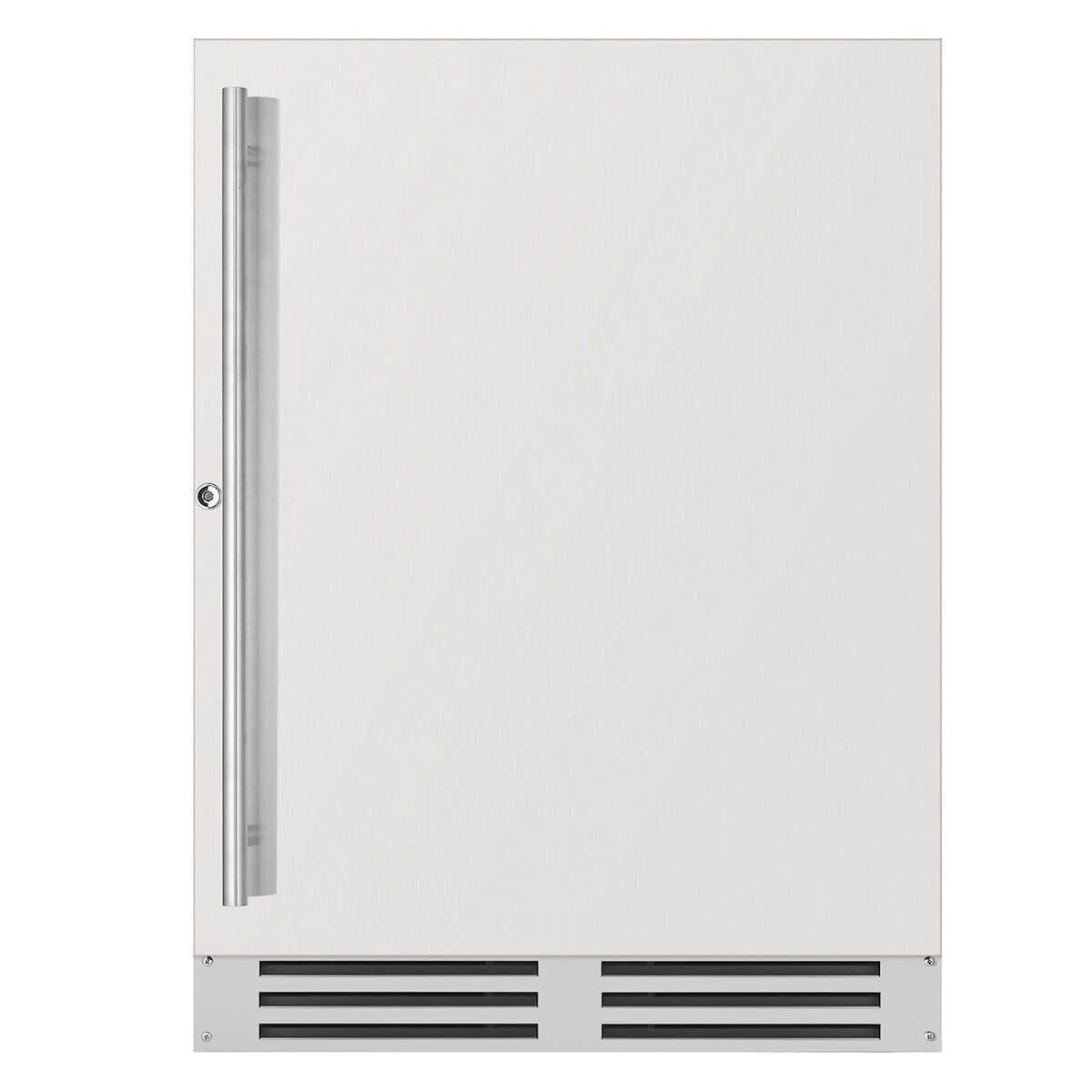 Artusi 127L dual zone outdoor beverage chiller - beech wood shelves, inverter compressor - AOFDZ127X