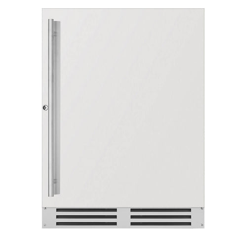 Artusi 127L dual zone outdoor beverage chiller - beech wood shelves, inverter compressor - AOFDZ127X