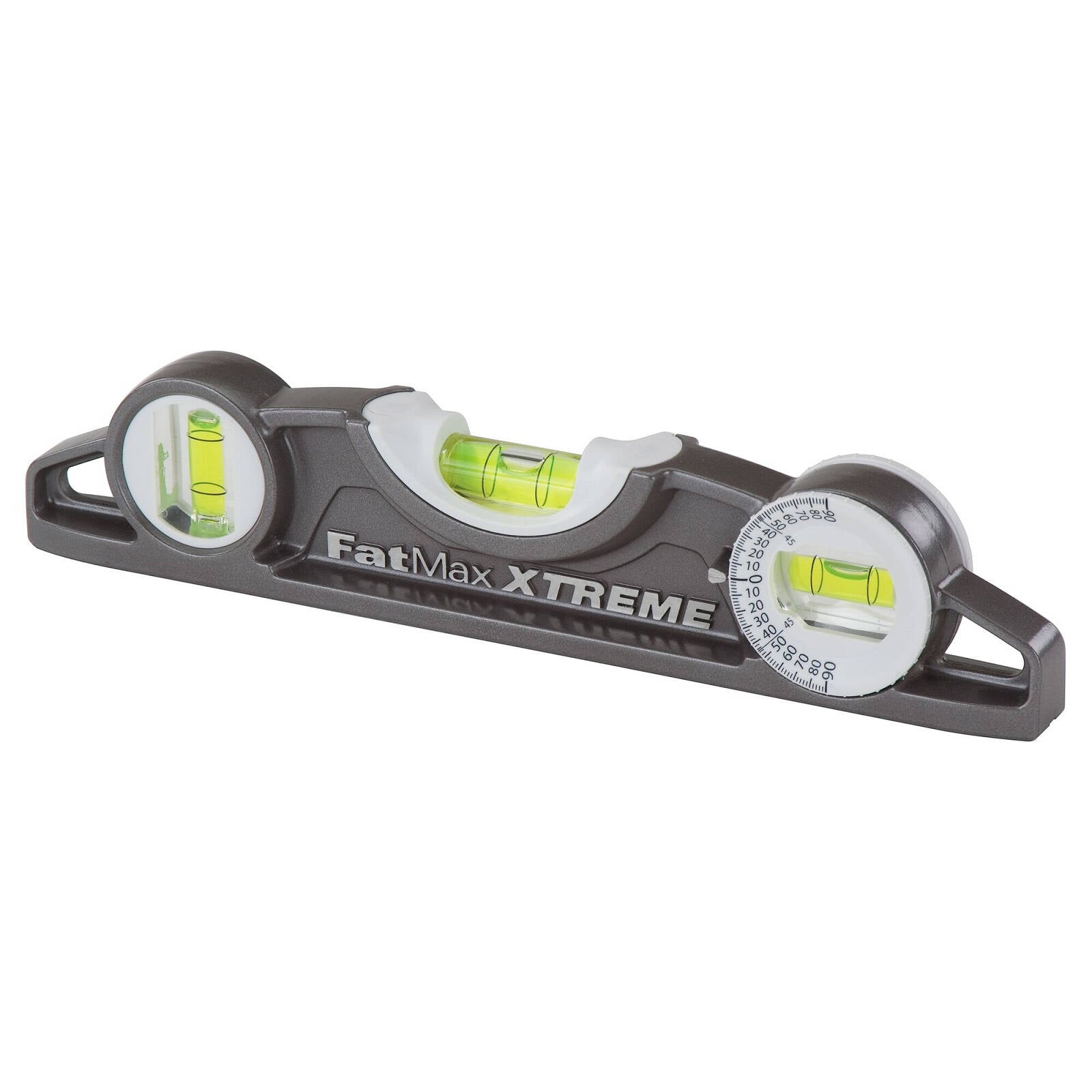 Stanley FatMax 230mm Torpedo Spirit Level, 3 Vial, Aluminium, Waterproof