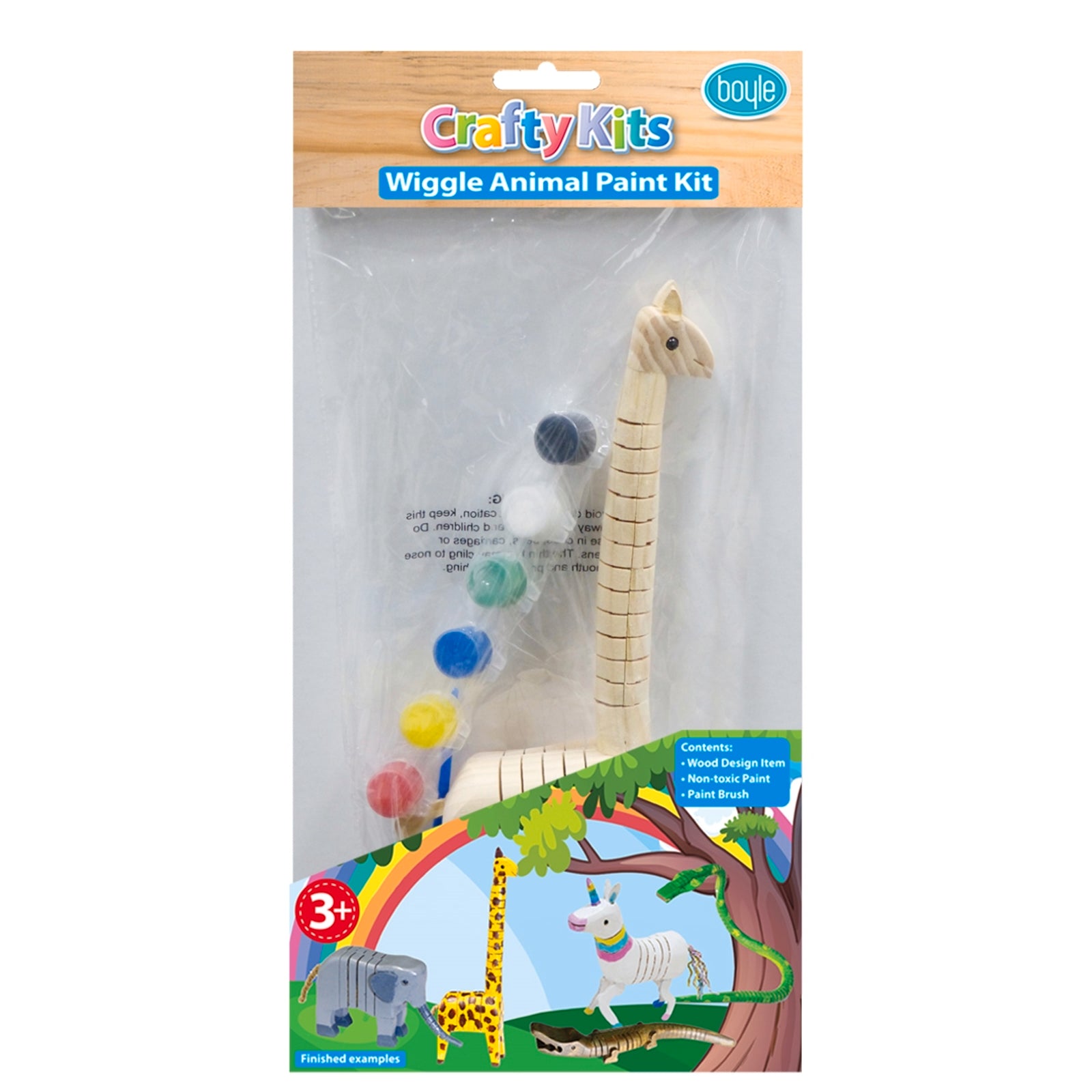 Boyle Wood Wiggle Animal Paint Kit Craft Set