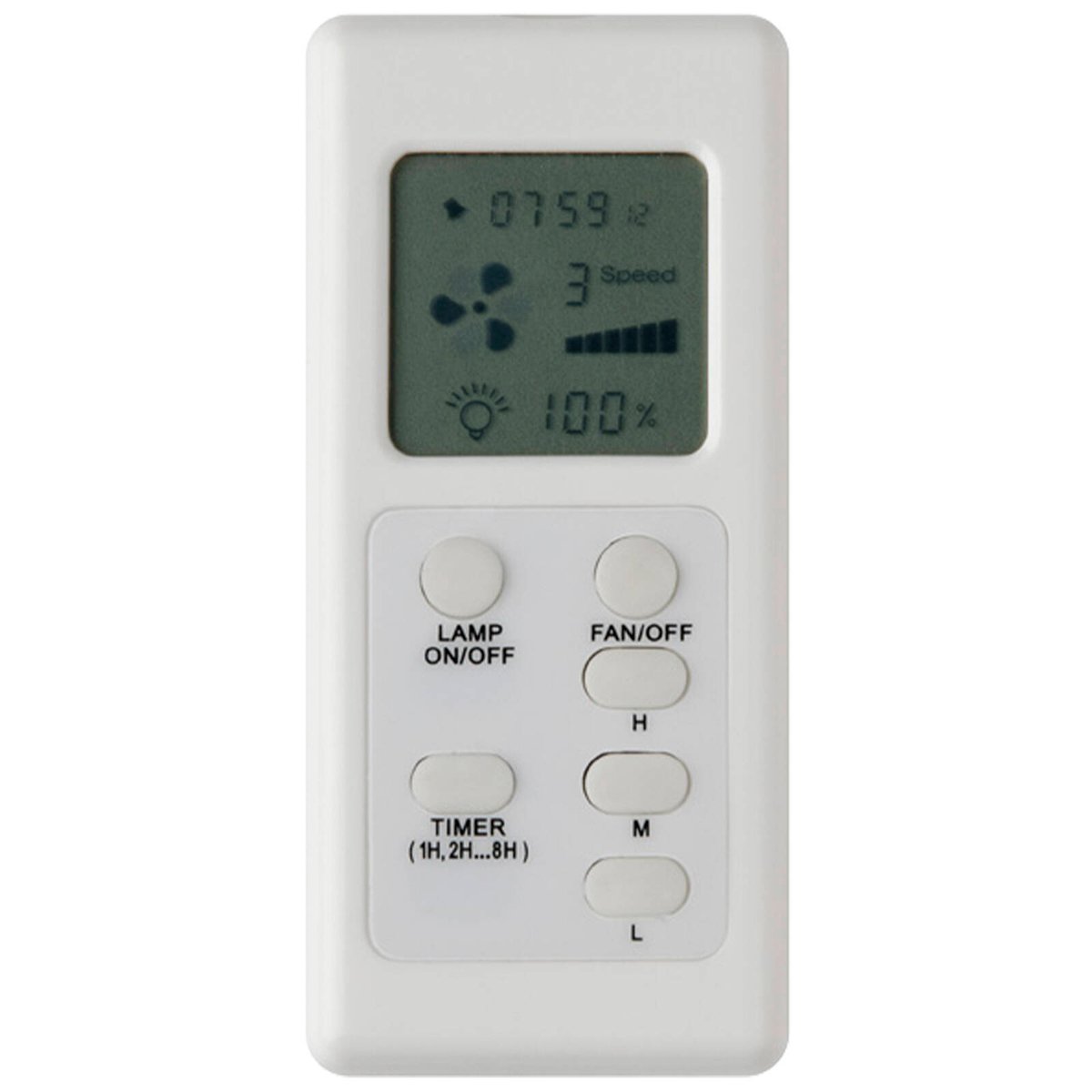 Mercator Ceiling Fan Remote Control with LCD Screen FRM97, AC Motor Fans, White