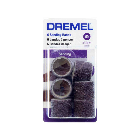 Dremel 13mm 60 Grit Sanding Bands, Rotary Tool Accessory, 6 Pack