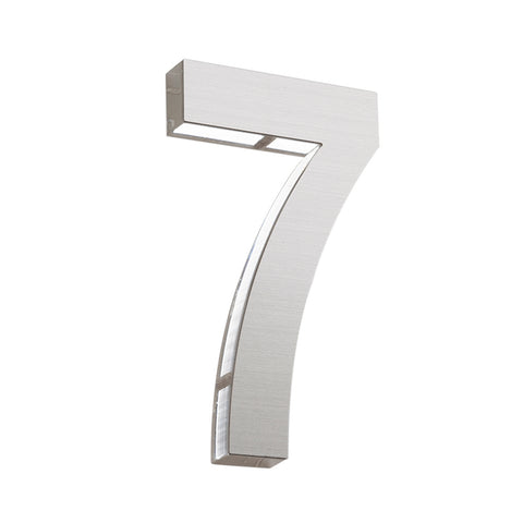 Sandleford Azure House Number 7 120mm Silver Stainless Steel & Acrylic, Weather Resistant