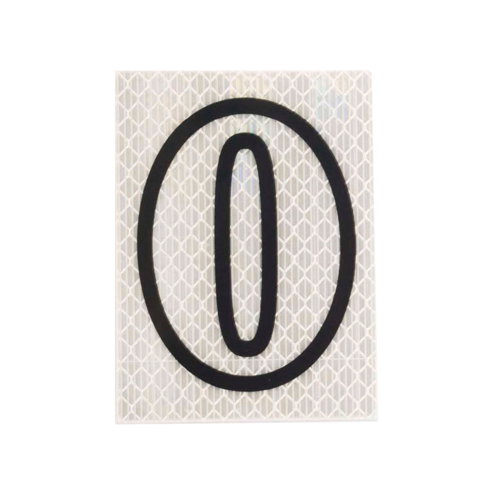 Sandleford 80mm Silver Night Shine Self Adhesive Reflective House Number 0, Polycarbonate