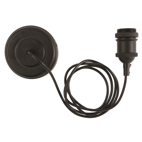 Brilliant Lighting Andy 1.8m Black Metal Suspension Kit E27 Indoor 18159/06