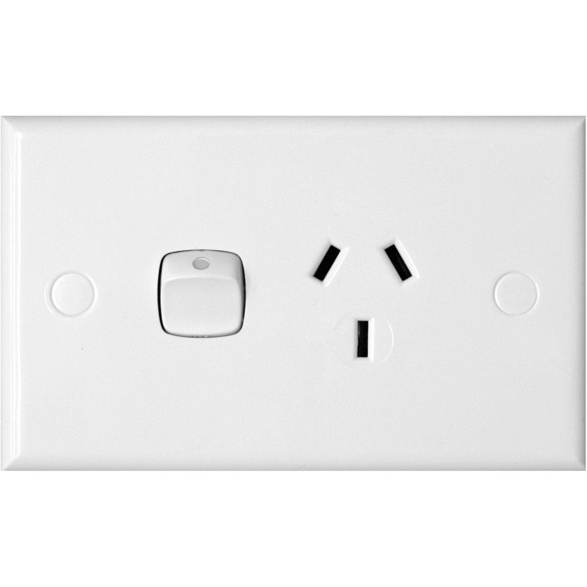 HPM Single Powerpoint 114mm ABS Plastic Reliable Home Use - SuperSaverAU - view 1