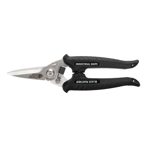 Sterling 185mm Black Panther Industrial Snips - Serrated Anti-Slip Blade