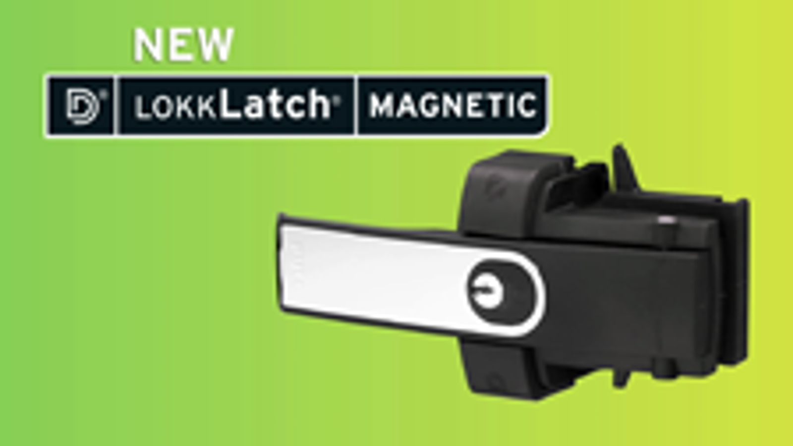 D&D Technologies LokkLatch Magnetic Gate Lock, Black, Key Lockable Both Sides, Engineered Polymer