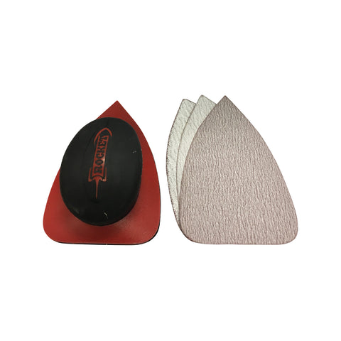 Rocket Mouse Sander 130mm, Hook & Loop with Pointed Tip and Sandpaper Sheets