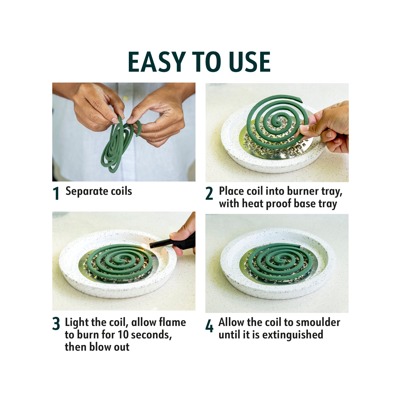 Bite Shield Mosquito Coil Refills, 20 Pack, Outdoor, Plant-Based Pyrethrum, BSH313
