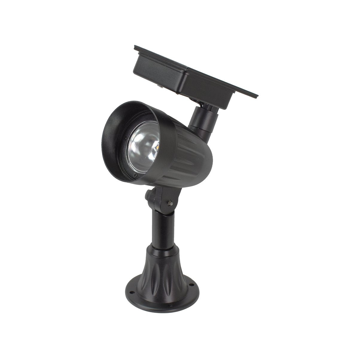 Luxzone 35cm 60lm Aluminium LED Solar Pathway Light, Adjustable Head, Weather Resistant