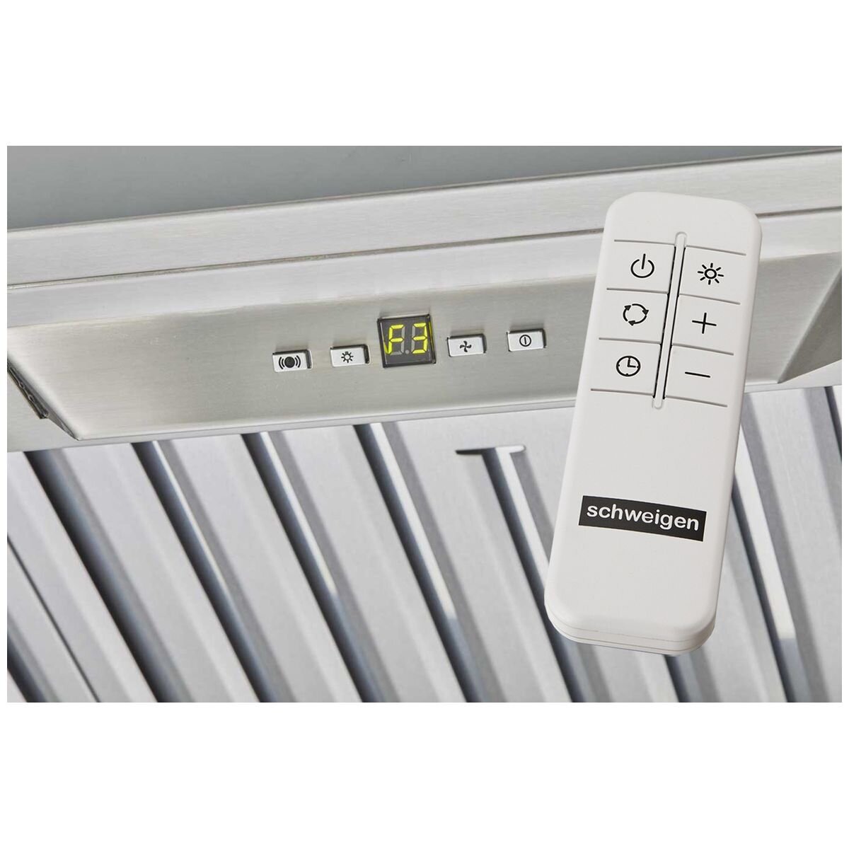 Schweigen 1160mm Undermount BBQ Rangehood - 2500m³/h Extraction, Stainless Steel, LED Lighting - CLUM212
