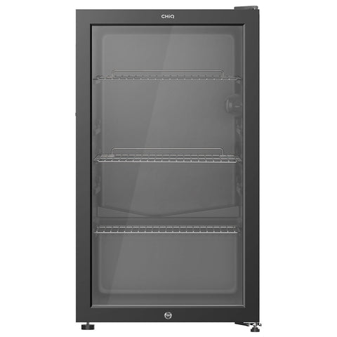 CHiQ 94L Beverage Centre - Black Glass Door with Low-E Glass, 2 Star Energy Rating - CBC094BG