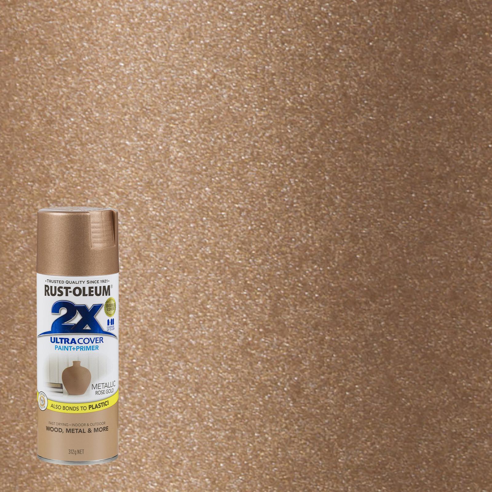 Rust-Oleum 2X Ultra Cover 312g Rose Gold Metallic Spray Paint - Gloss, UV & Splatter Resistant
