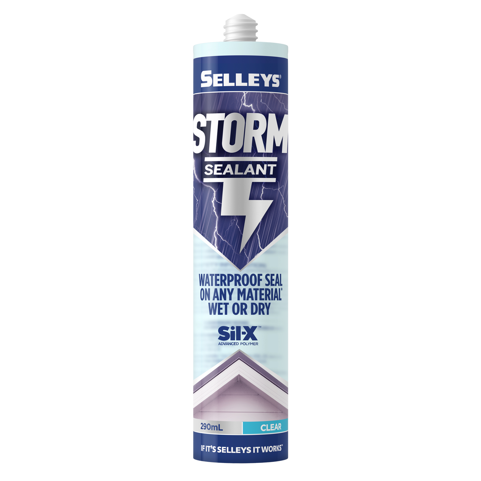 Selleys Storm Sealant Clear 290mL - Paintable, UV Resistant Advanced Polymer Waterproof Seal