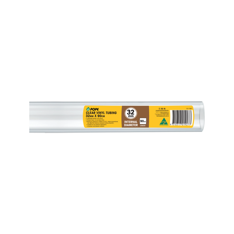 Pope 32mm x 90cm Clear PVC Vinyl Tubing