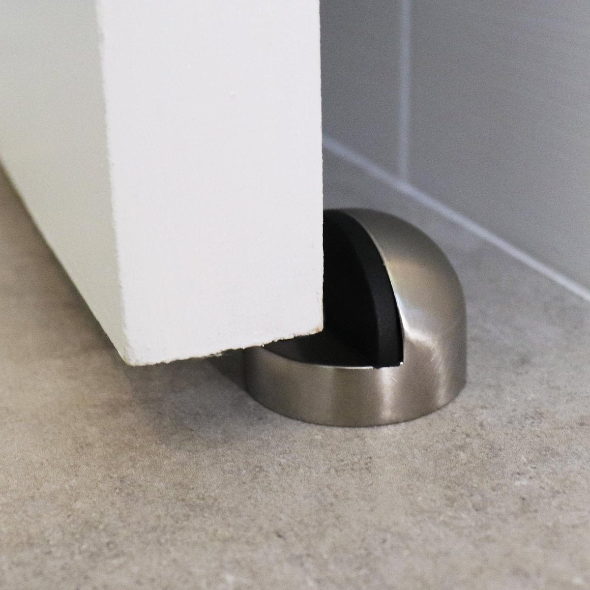 Adoored Door Stop - 45mm - Steel & Rubber - Non Marking - Chrome - SuperSaverAU - view 2